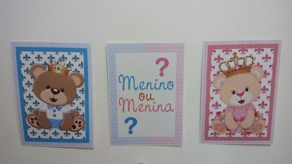 Quadros em A4 Chá Revelação
