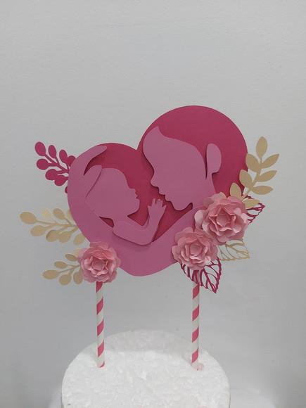 Topo Bolo Dia das Mães - Scrap