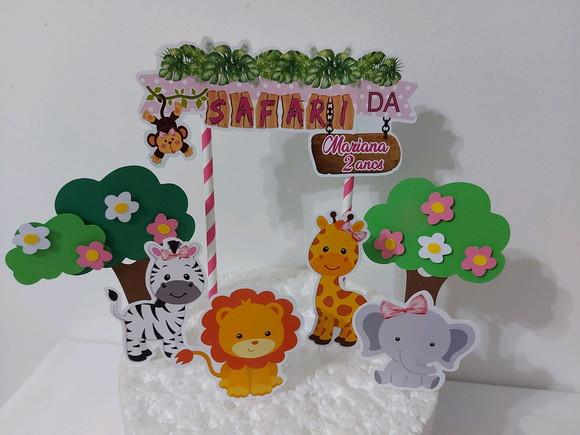 Topo Bolo Safari Menina
