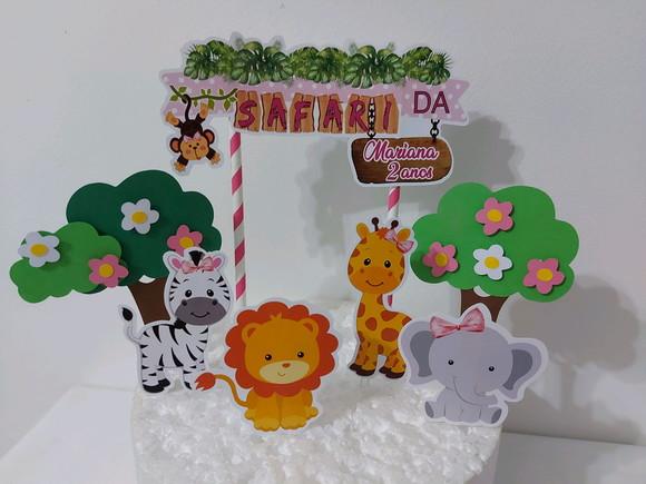 Topo Bolo Safari Menina