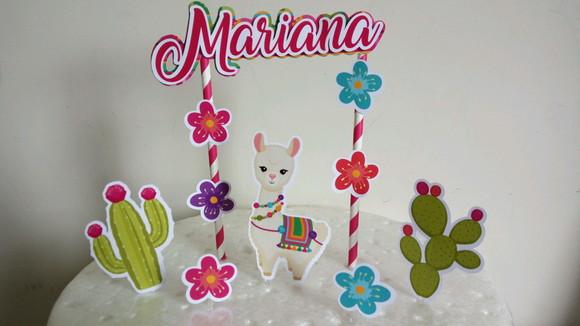 Topo de Bolo - Lhama