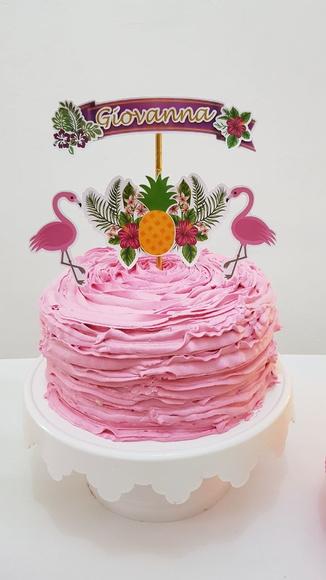 Topo de Bolo - Flamingo