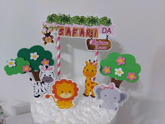 Topo Bolo Safari Menina