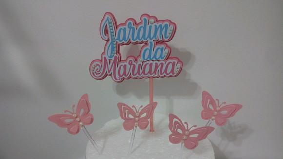 Topo de Bolo Borboletas Scrap