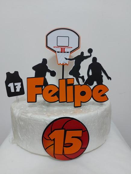Topo de Bolo Basquete