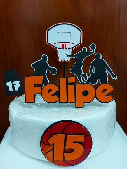 Topo de Bolo Basquete