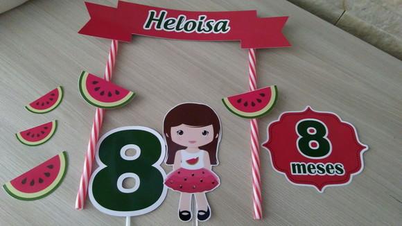 Topo de Bolo Melancia