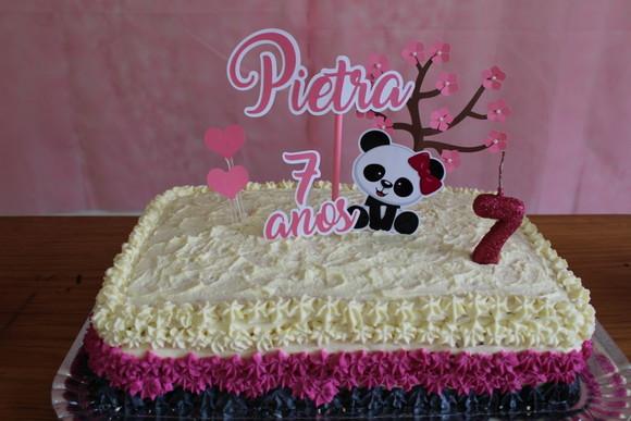 Topo de Bolo Panda