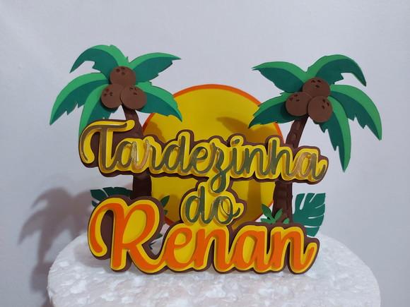 Topo de Bolo Tardezinha em Scrap