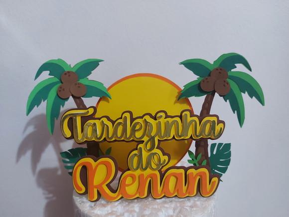 Topo de Bolo Tardezinha em Scrap