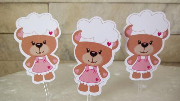 Topper Doces Ursinha Confeiteira