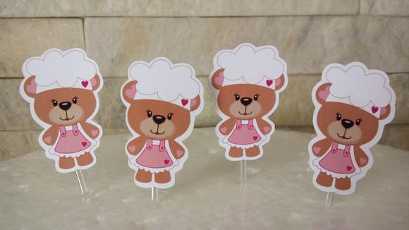 Topper Doces Ursinha Confeiteira