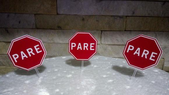Topper para Doces - Placas Trânsito