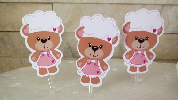 Topper Doces Ursinha Confeiteira