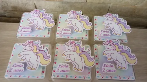 Caixa Acrílica 5x5 Unicórnio