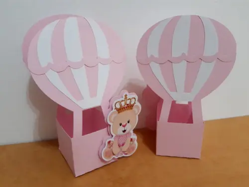 Caixa Balão Ursinho Chá Revelação