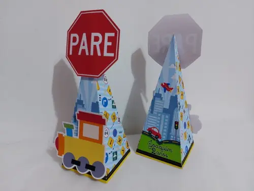 Caixa Cone Meios de Transporte