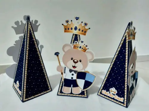 Caixa Cone Ursinho Realeza