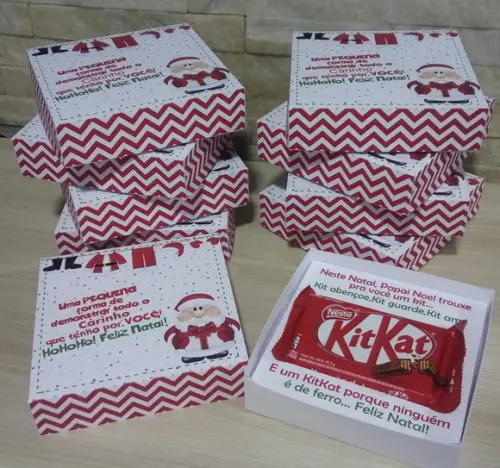 Caixinha para Kit Kat Natal
