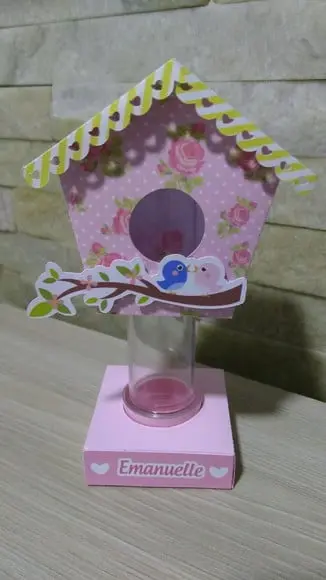 Casinha de Passarinho 3d com Tubete