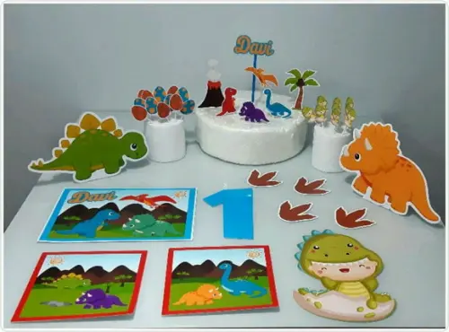 Kit É Só Um Bolinho Dino Baby