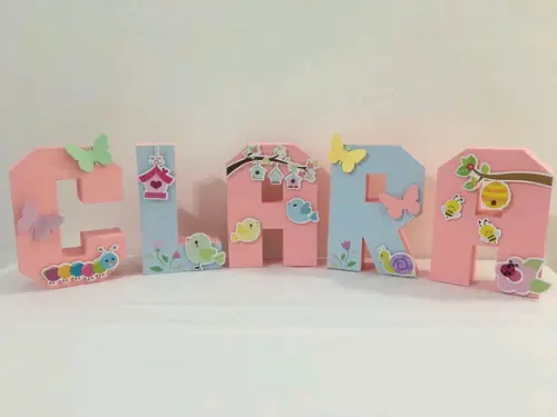 Letras 3d - Jardim
