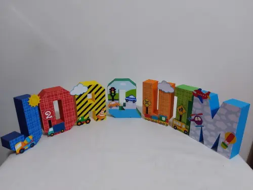Letras 3d - Meios de Transporte