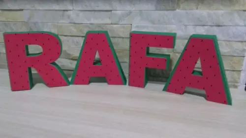 Letras 3d - Melancia