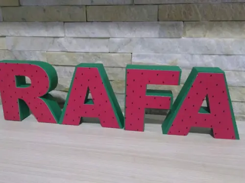 Letras 3d - Melancia
