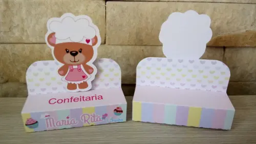 Porta Bis Duplo Ursinha Confeiteira