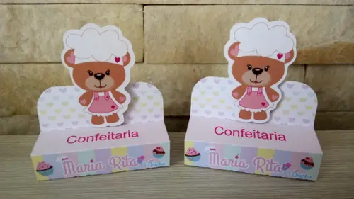 Porta Bis Duplo Ursinha Confeiteira