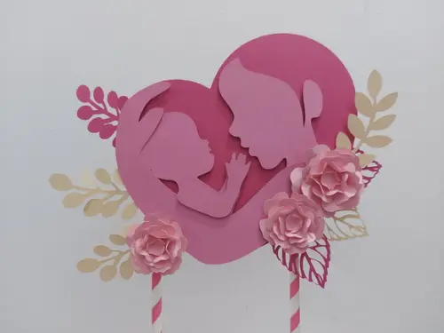 Topo Bolo Dia das Mães - Scrap