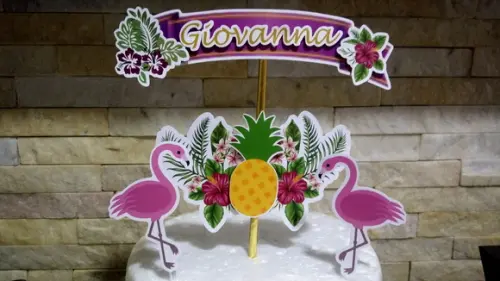 Topo de Bolo - Flamingo