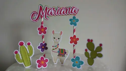Topo de Bolo - Lhama