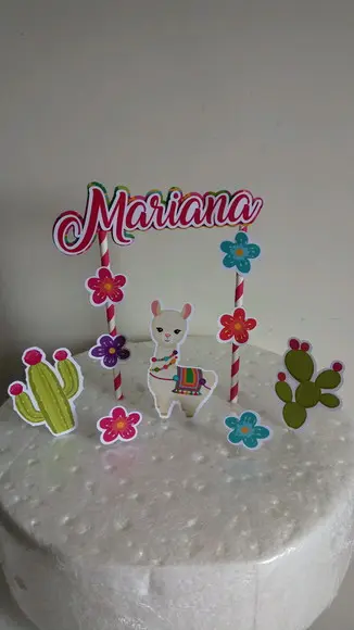 Topo de Bolo - Lhama