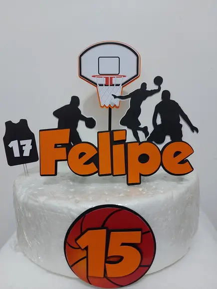 Topo de Bolo Basquete
