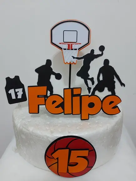 Topo de Bolo Basquete