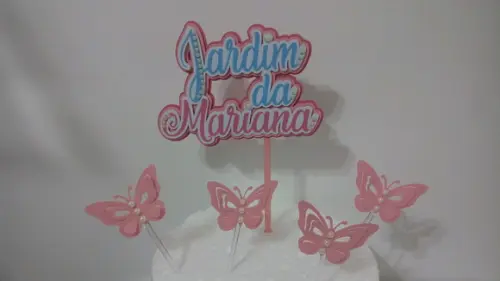 Topo de Bolo Borboletas Scrap