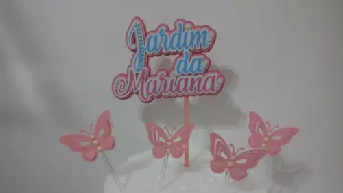 Topo de Bolo Borboletas Scrap