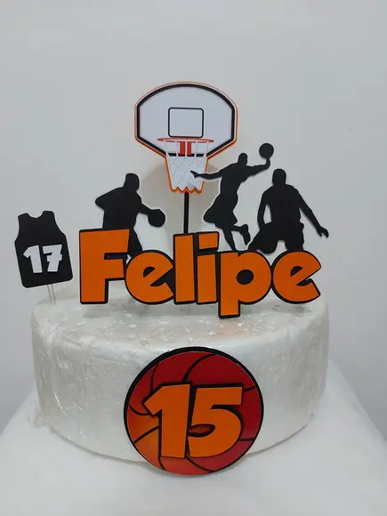 Topo de Bolo Basquete