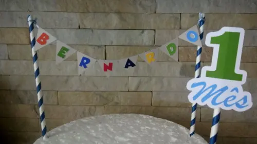 Topo de Bolo Kit Mesversario