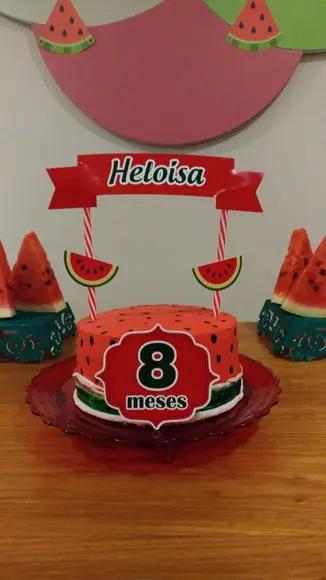 Topo de Bolo Melancia