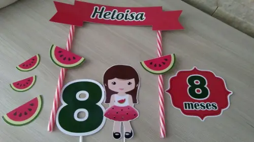 Topo de Bolo Melancia