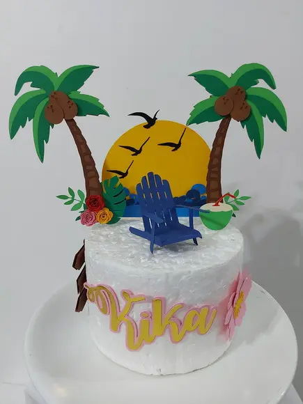 Topo de Bolo Tardezinha em Scrap