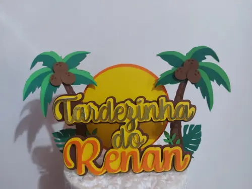 Topo de Bolo Tardezinha em Scrap