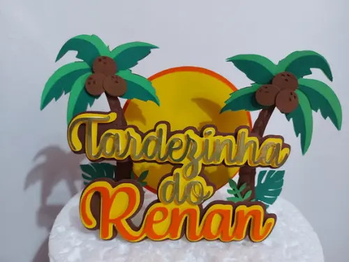 Topo de Bolo Tardezinha em Scrap
