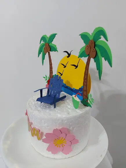 Topo de Bolo Tardezinha em Scrap