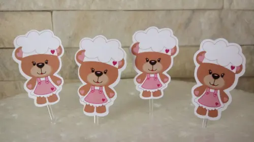 Topper Doces Ursinha Confeiteira