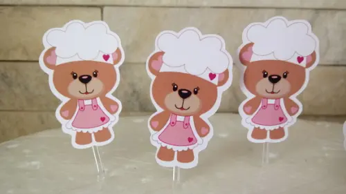 Topper Doces Ursinha Confeiteira