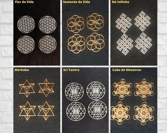 Simbolos para Orgonites e Outros Artesanatos - Kit 02 - Geometria